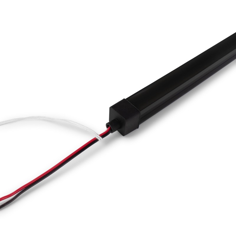Black start/end cap for flexible silicone sleeve 16x16mm - WOS161616