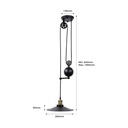 Industrial pendant lamp pulley "CLOCK WORK".