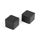 Black start/end cap for flexible silicone sleeve 16x16mm - WOS161616