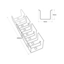 Aluminum flexible profile 16x16 mm for silicone sleeves - 2 meters