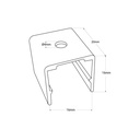 Metal fixing clip for flexible silicone sleeve 16x16mm (Ref. WOS1616)