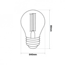 Dimmable LED filament bulb E27 5W G45