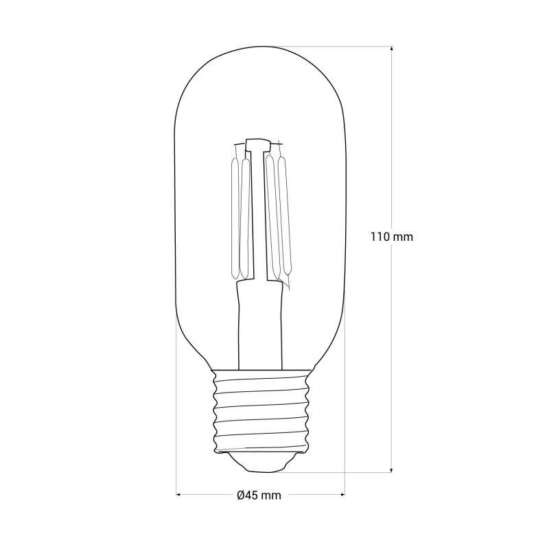 LED filament bulb E27 T45 - 4W - Vintage - 2200K
