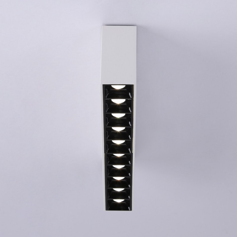 Linear LED surface spotlight black color - 20W - UGR18 - CRI90 - OSRAM Chip
