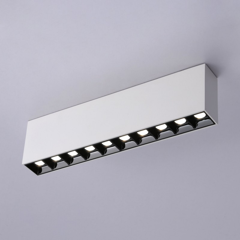 Linear LED surface spotlight black color - 20W - UGR18 - CRI90 - OSRAM Chip