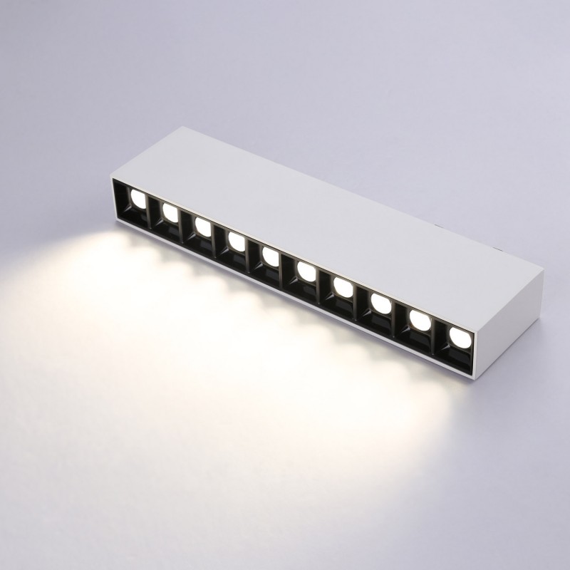Linear LED surface spotlight black color - 20W - UGR18 - CRI90 - OSRAM Chip