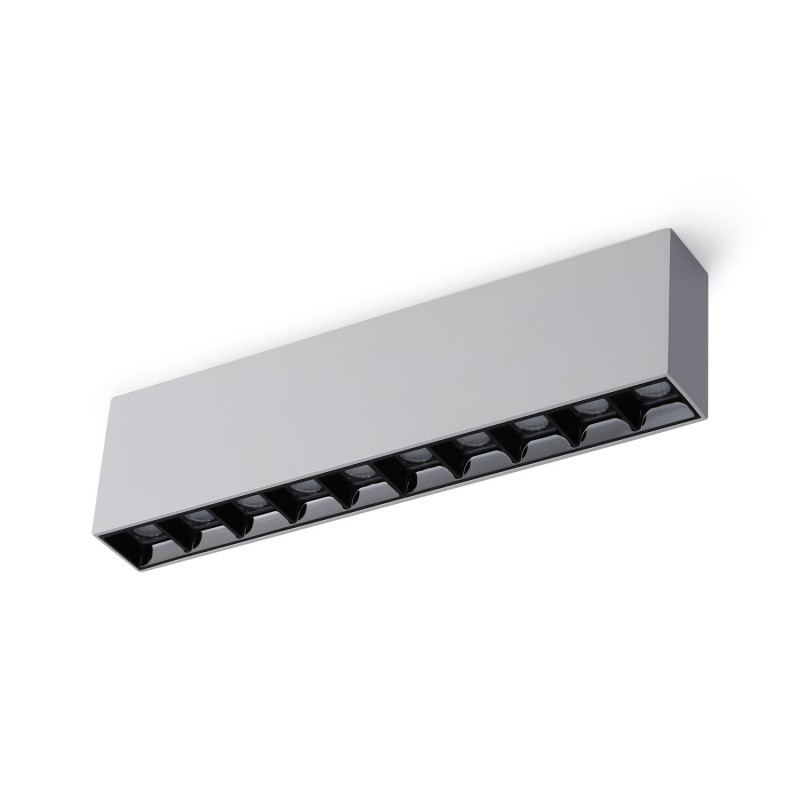 Linear LED surface spotlight black color - 20W - UGR18 - CRI90 - OSRAM Chip