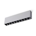 Linear LED surface spotlight black color - 20W - UGR18 - CRI90 - OSRAM Chip