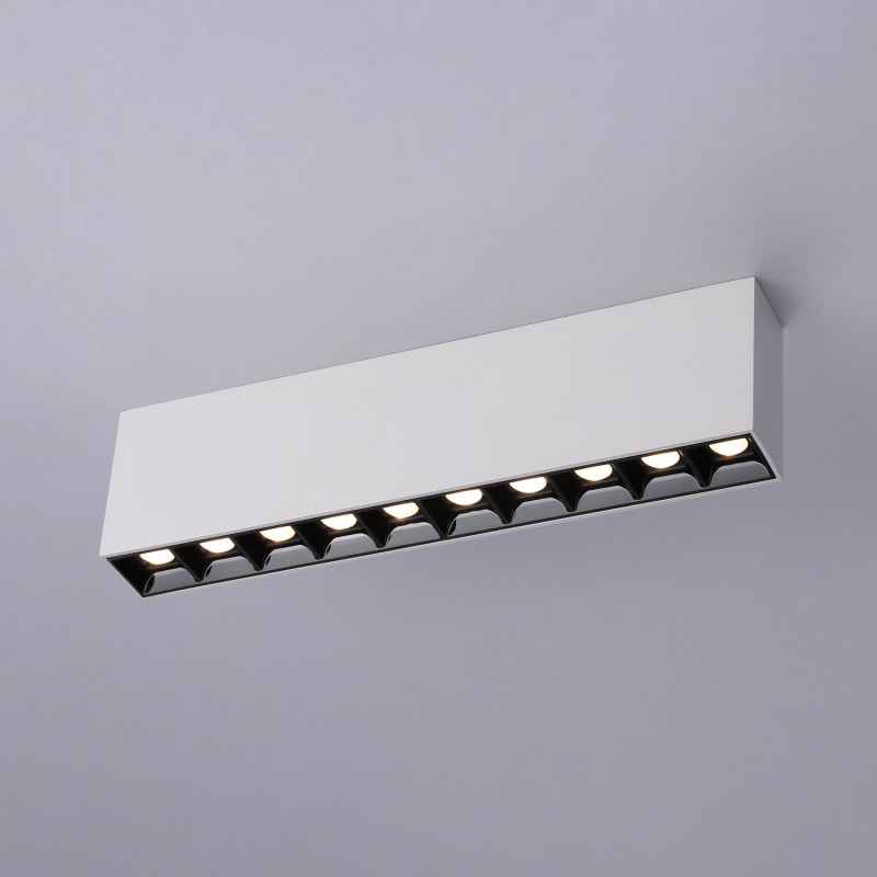 Linear LED surface spotlight black color - 20W - UGR18 - CRI90 - OSRAM Chip