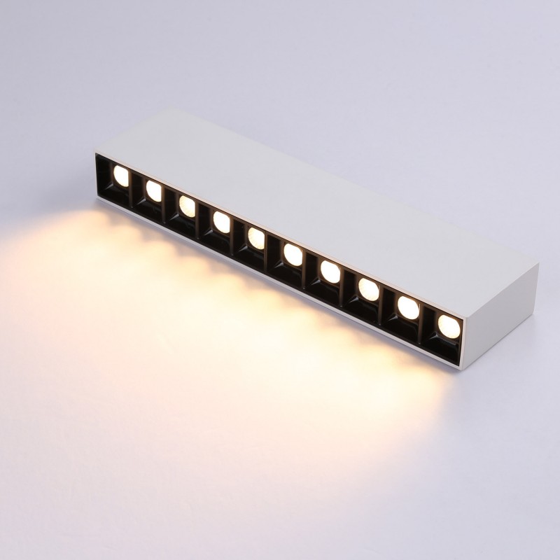 Linear LED surface spotlight black color - 20W - UGR18 - CRI90 - OSRAM Chip