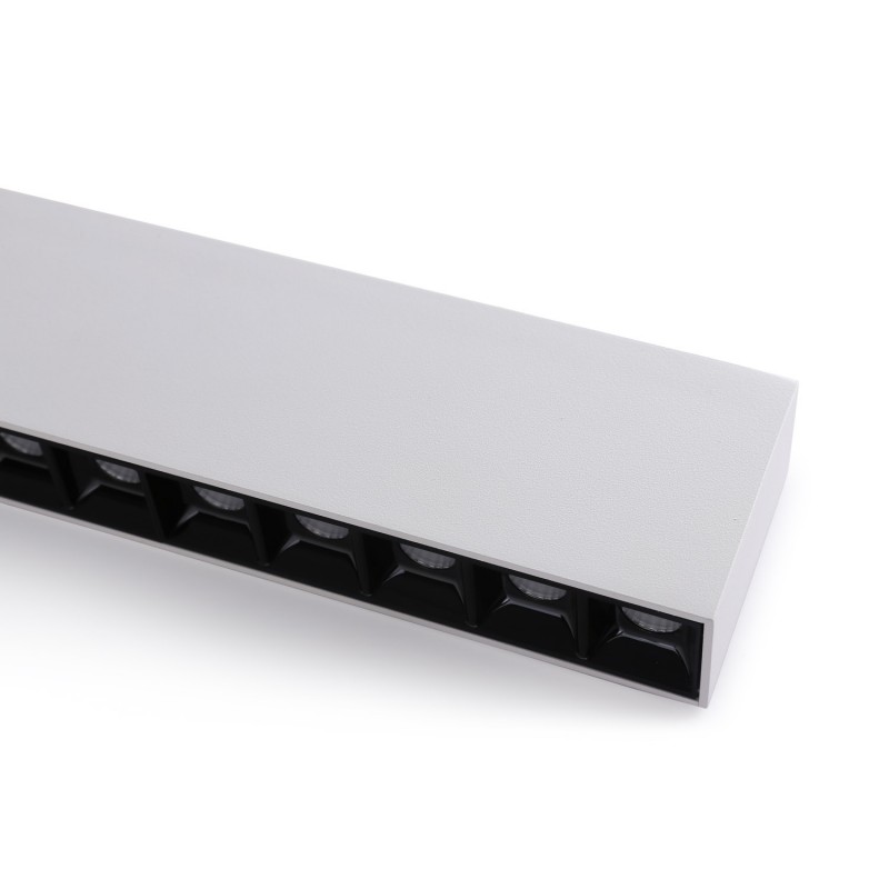 Linear LED surface spotlight black color - 20W - UGR18 - CRI90 - OSRAM Chip