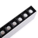 Linear LED surface spotlight black color - 20W - UGR18 - CRI90 - OSRAM Chip
