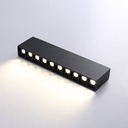 Linear LED surface spotlight black color - 20W - UGR18 - CRI90 - OSRAM Chip