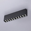 Linear LED surface spotlight black color - 20W - UGR18 - CRI90 - OSRAM Chip