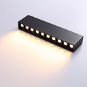 Linear LED surface spotlight black color - 20W - UGR18 - CRI90 - OSRAM Chip