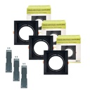 Pack x 3 - Square cardan type downlight ring for QR111 or AR111 bulb - Cutting 155 x 155 mm