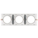 Pack x 3 - Square cardan type downlight ring for QR111 or AR111 bulb - Cutting 155 x 155 mm