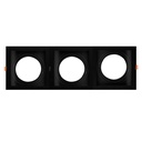 Pack x 3 - Square cardan type downlight ring for QR111 or AR111 bulb - Cutting 155 x 155 mm