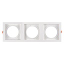 Pack x 3 - Square cardan type downlight ring for QR111 or AR111 bulb - Cutting 155 x 155 mm