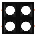 Pack x 4 - Square cardan type downlight ring for QR111 or AR111 bulb - Cutting 155 x 155 mm