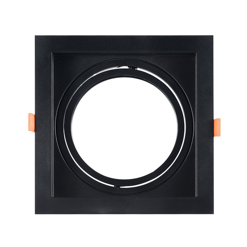 Pack x 4 - Square cardan type downlight ring for QR111 or AR111 bulb - Cutting 155 x 155 mm