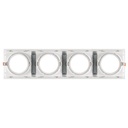 Pack x 4 - Square cardan type downlight ring for QR111 or AR111 bulb - Cutting 155 x 155 mm
