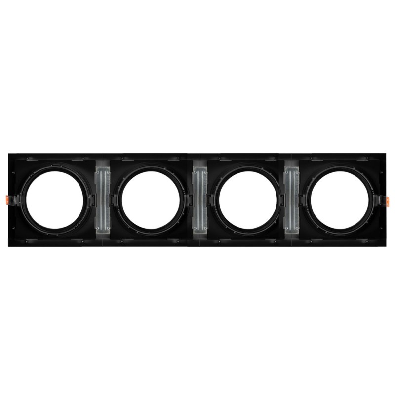 Pack x 4 - Square cardan type downlight ring for QR111 or AR111 bulb - Cutting 155 x 155 mm