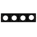 Pack x 4 - Square cardan type downlight ring for QR111 or AR111 bulb - Cutting 155 x 155 mm