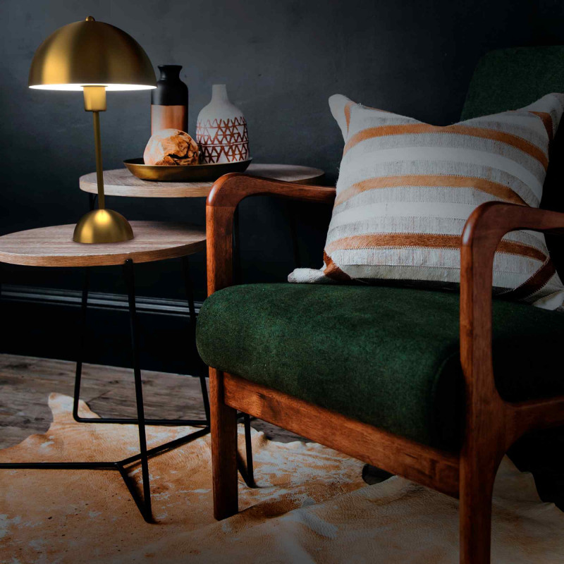 Metal table lamp "Seta" - E27 - With plug and switch