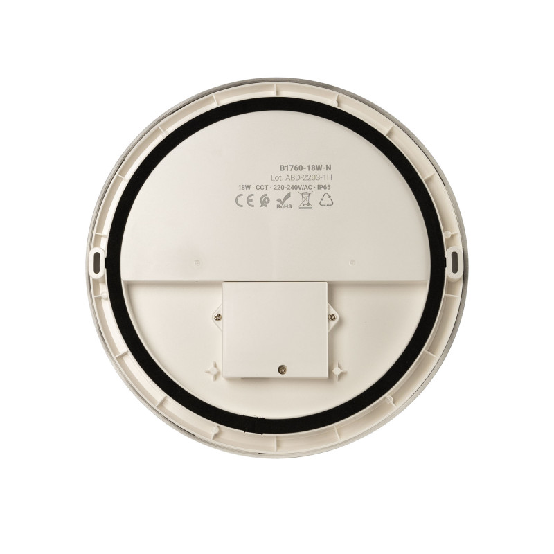 Watertight LED CCT ceiling light - 18W - Ø25cm - 1920lm - IP65