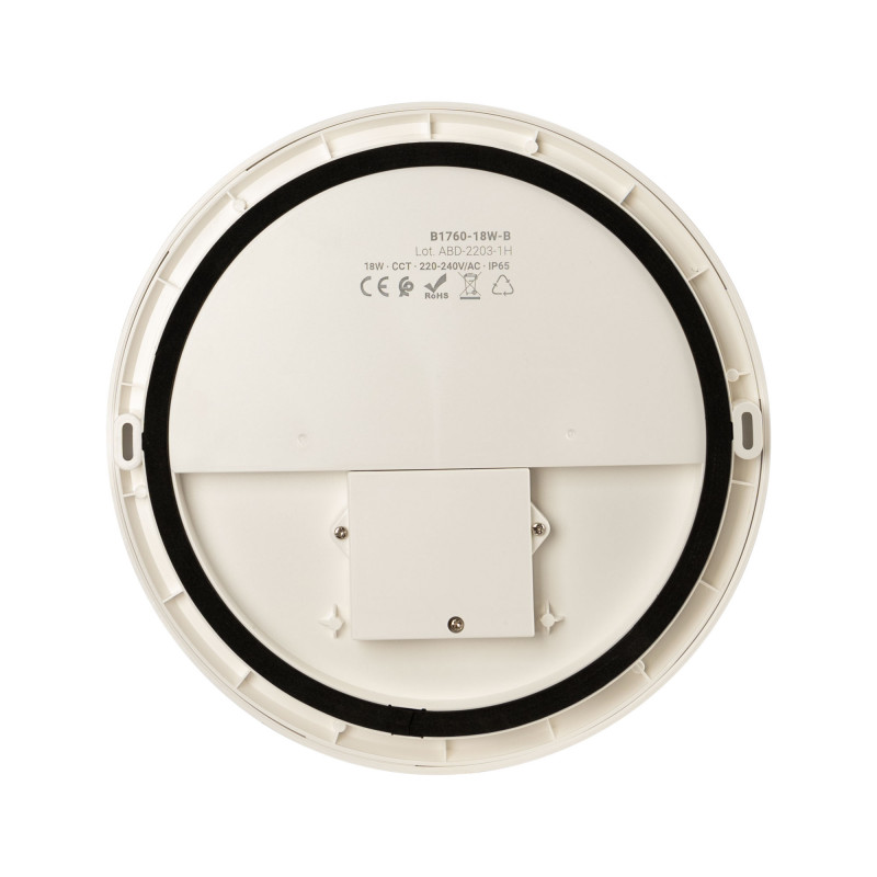 Watertight LED CCT ceiling light - 18W - Ø25cm - 1920lm - IP65