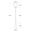 Silicone pendant lamp - E27 - 4 colors