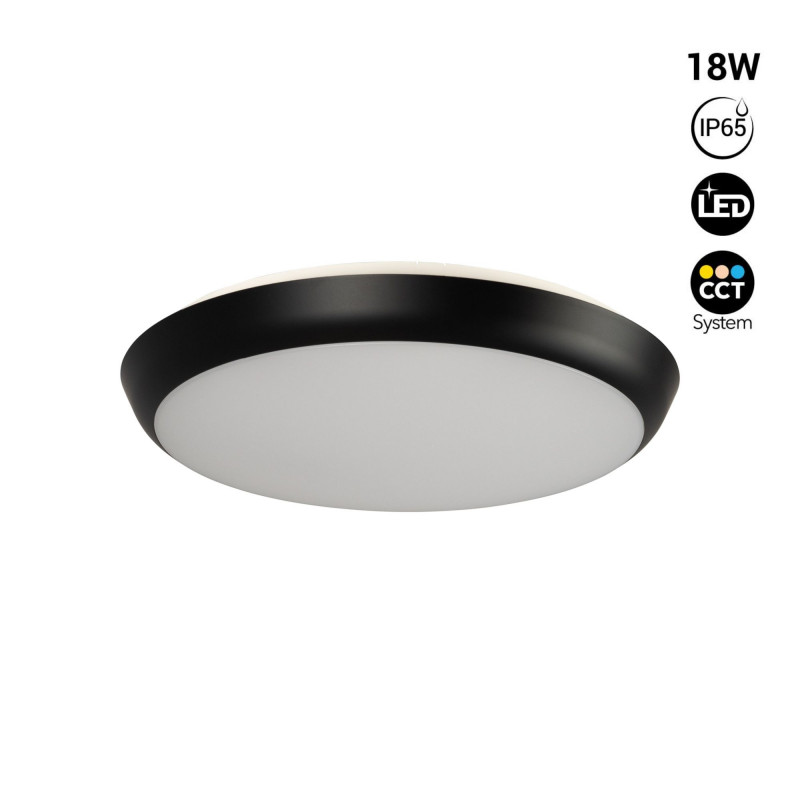 Watertight LED CCT ceiling light - 18W - Ø25cm - 1920lm - IP65