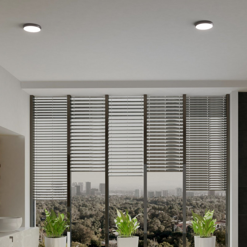 Watertight LED CCT ceiling light - 18W - Ø25cm - 1920lm - IP65