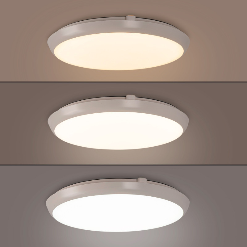 Watertight LED CCT ceiling light - 30W - Ø35cm - 3180lm - IP65