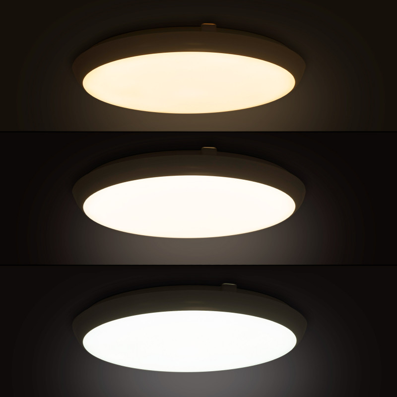 Watertight LED CCT ceiling light - 30W - Ø35cm - 3180lm - IP65