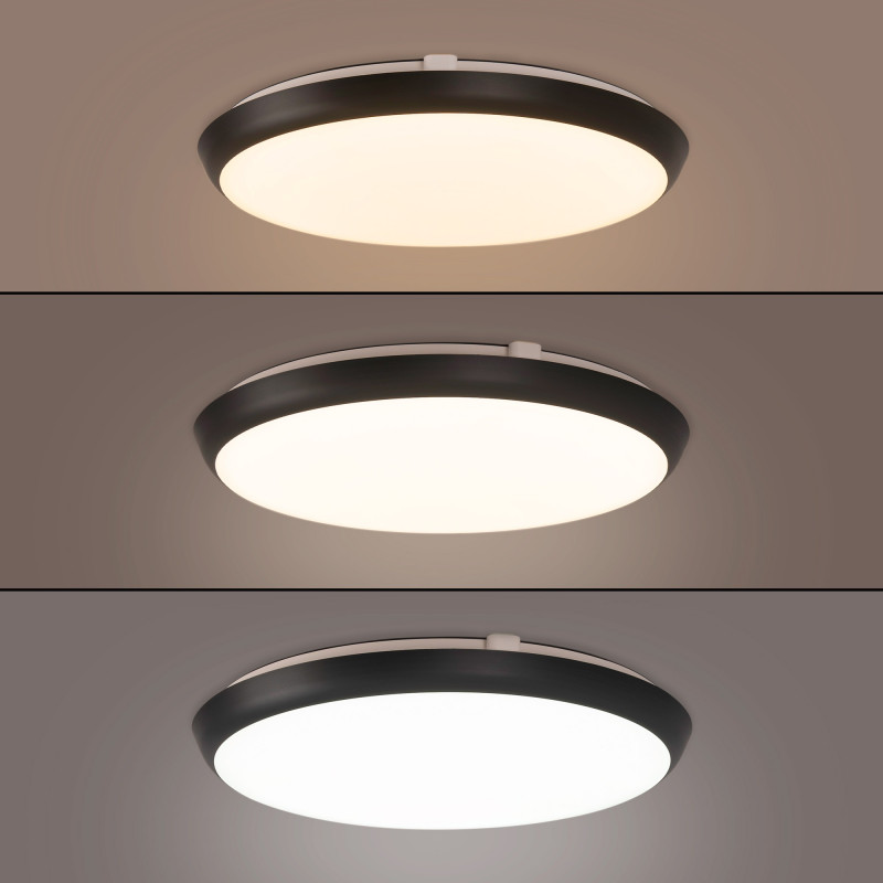 Watertight LED CCT ceiling light - 30W - Ø35cm - 3180lm - IP65
