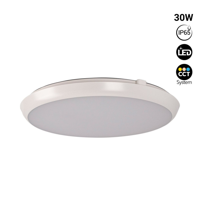 Watertight LED CCT ceiling light - 30W - Ø35cm - 3180lm - IP65