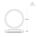 Outdoor LED CCT ceiling light - 18W - Ø22,5cm - 1450lm - IP44