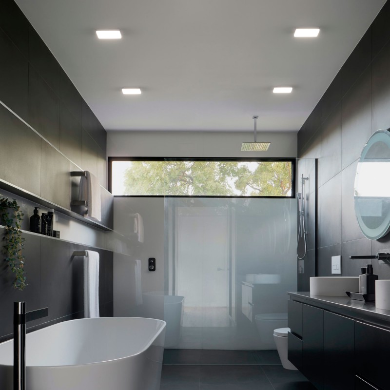 Square waterproof LED ceiling light 15W - IP44 - 4000K