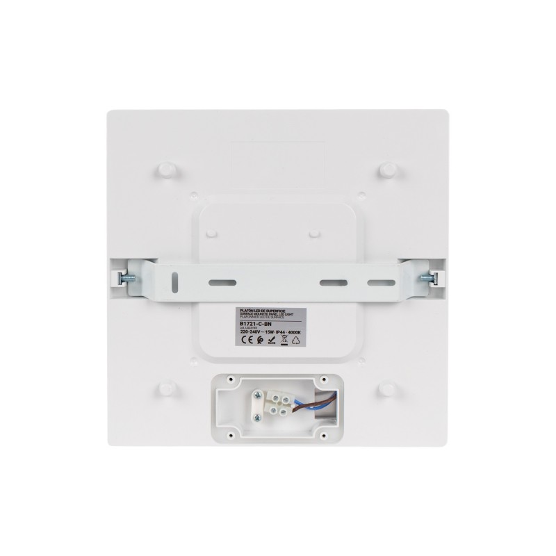 Square waterproof LED ceiling light 15W - IP44 - 4000K