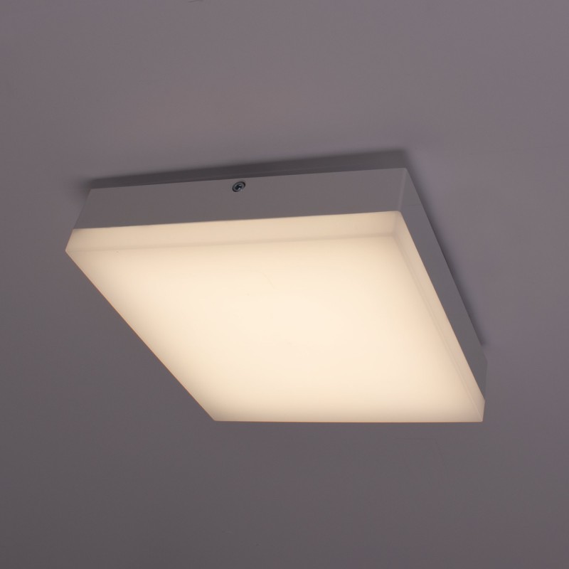 Square waterproof LED ceiling light 15W - IP44 - 4000K