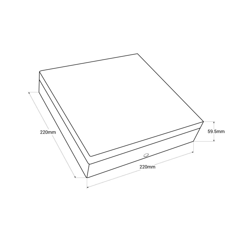 Square waterproof LED ceiling light 15W - IP44 - 4000K
