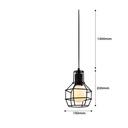 Vintage cage pendant lamp "AZOR".