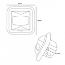 160º PIR Motion Sensor - Square Wall Mechanism