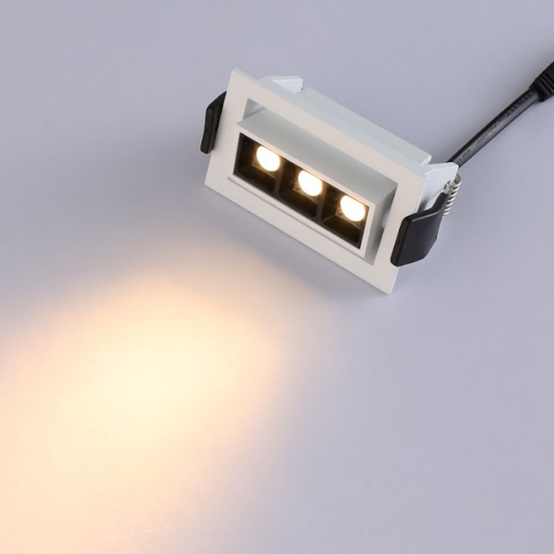 Linear recessed LED spotlight 6W - Adjustable - UGR18 - CRI90 - OSRAM Chip - 2800K