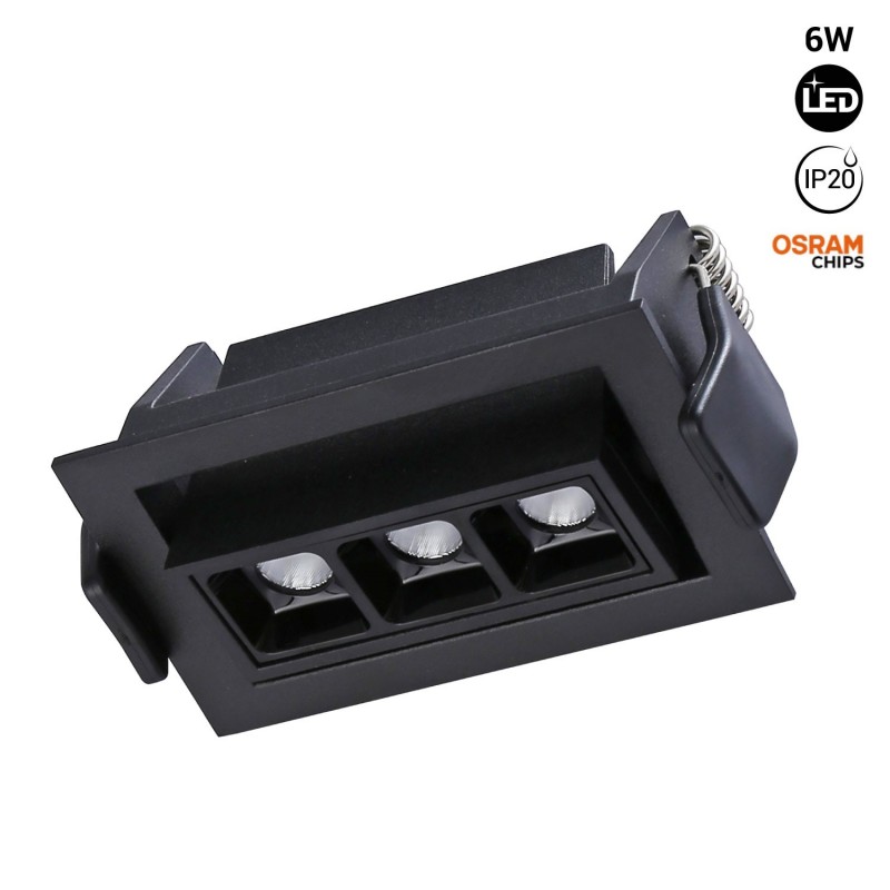 Linear recessed LED spotlight 6W - Adjustable - UGR18 - CRI90 - OSRAM Chip - 2800K