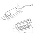 Linear recessed LED spotlight 6W - Adjustable - UGR18 - CRI90 - OSRAM Chip - 2800K
