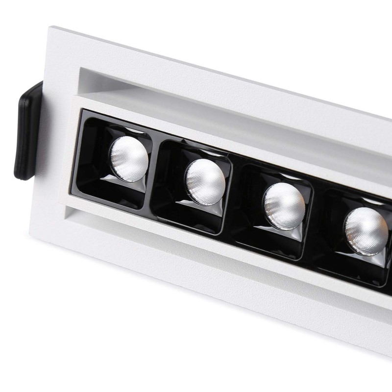 Recessed LED linear spotlight 10W - Adjustable - UGR18 - CRI90 - OSRAM Chip - 2800K