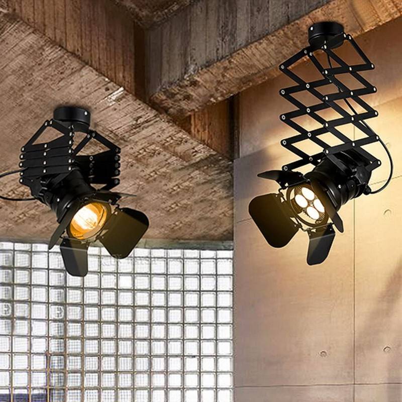Extending and adjustable ceiling lamp "Cinema" - E27